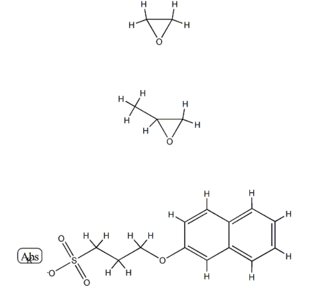 Sulfopropylated polyalkoxylated beta-naphthol, alkali salt Structure Sulfopropylated polyalkoxylated beta-naphthol, alkali salt Structure